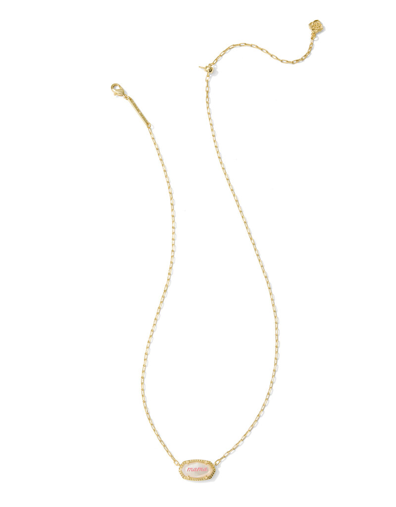KENDRA SCOTT Elisa Mama Script Necklace