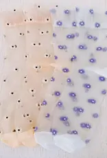 J.HOFFMAN'S Sheer Socks Set of 2- Mini Daisy