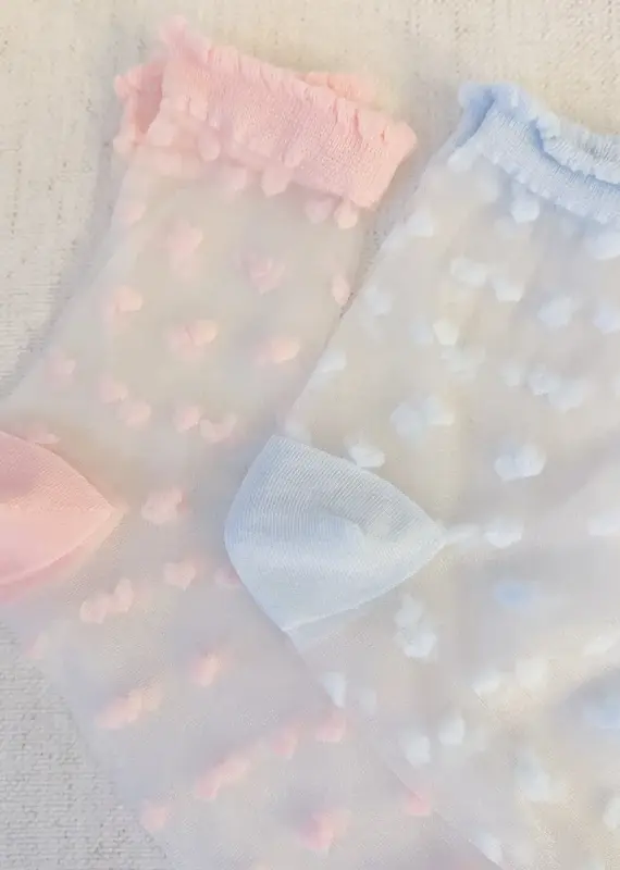 J.HOFFMAN'S Sheer Socks Set of 2- Sweet Hearts