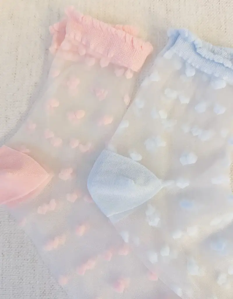 J.HOFFMAN'S Sheer Socks Set of 2- Sweet Hearts