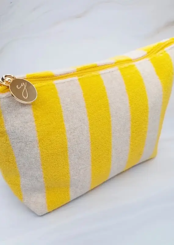 J.HOFFMAN'S Terry Striped Pouch- Sunny Yellow