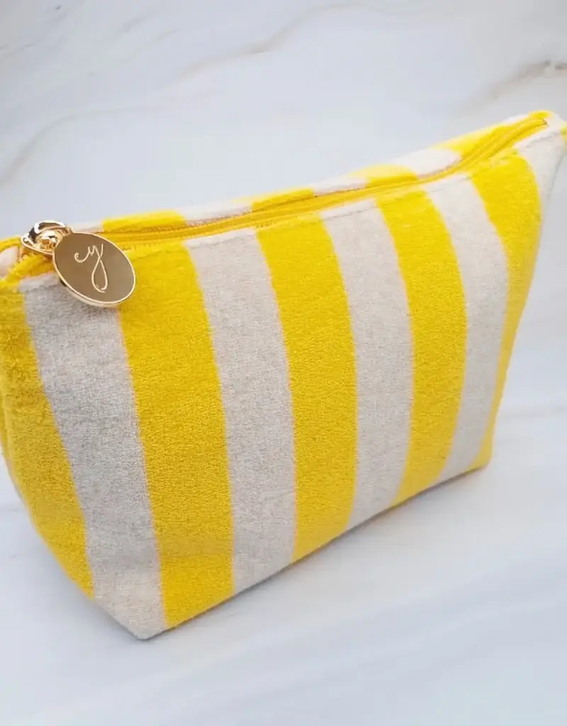J.HOFFMAN'S Terry Striped Pouch- Sunny Yellow