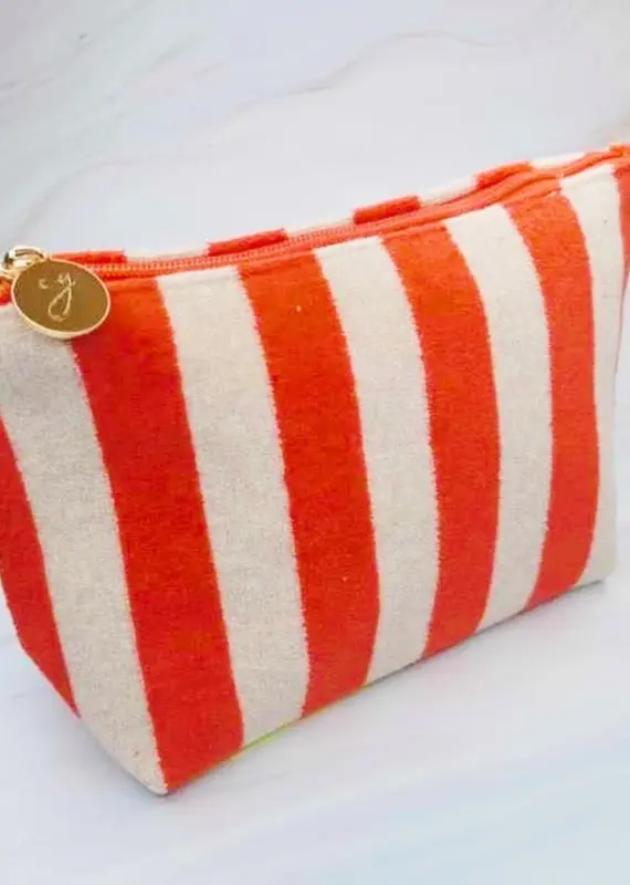 J.HOFFMAN'S Terry Striped Pouch- Citrus Rust