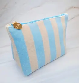 J.HOFFMAN'S Terry Striped Pouch- Sky Blue