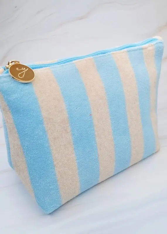 J.HOFFMAN'S Terry Striped Pouch- Sky Blue