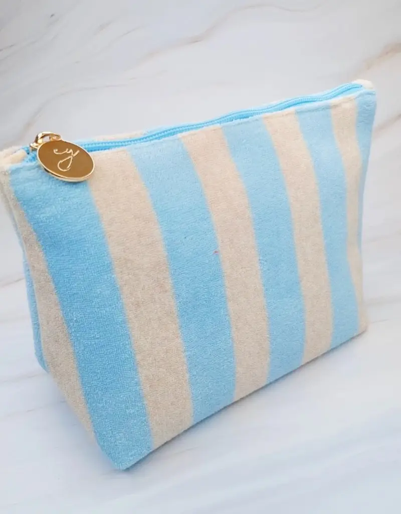 J.HOFFMAN'S Terry Striped Pouch- Sky Blue