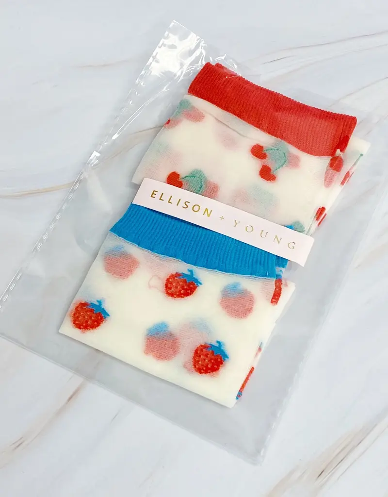 J.HOFFMAN'S Sheer Socks Set of 2- Sweet & Fruity
