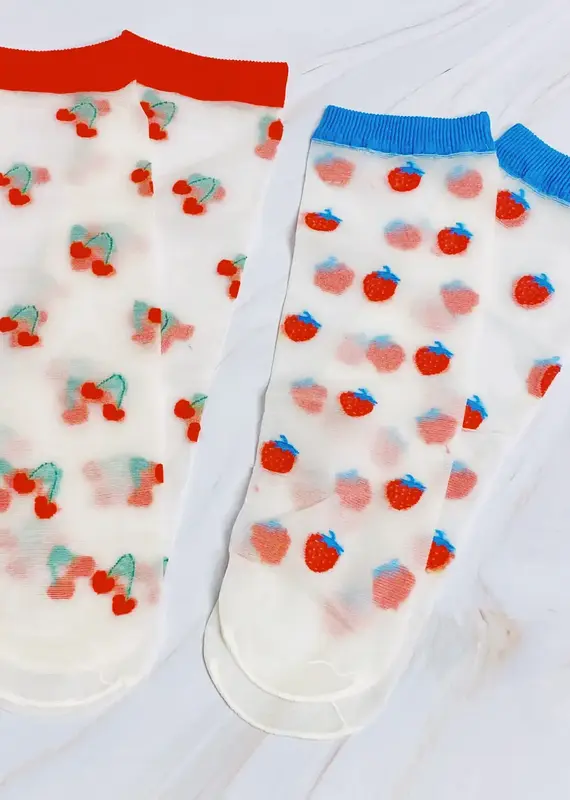 J.HOFFMAN'S Sheer Socks Set of 2- Sweet & Fruity