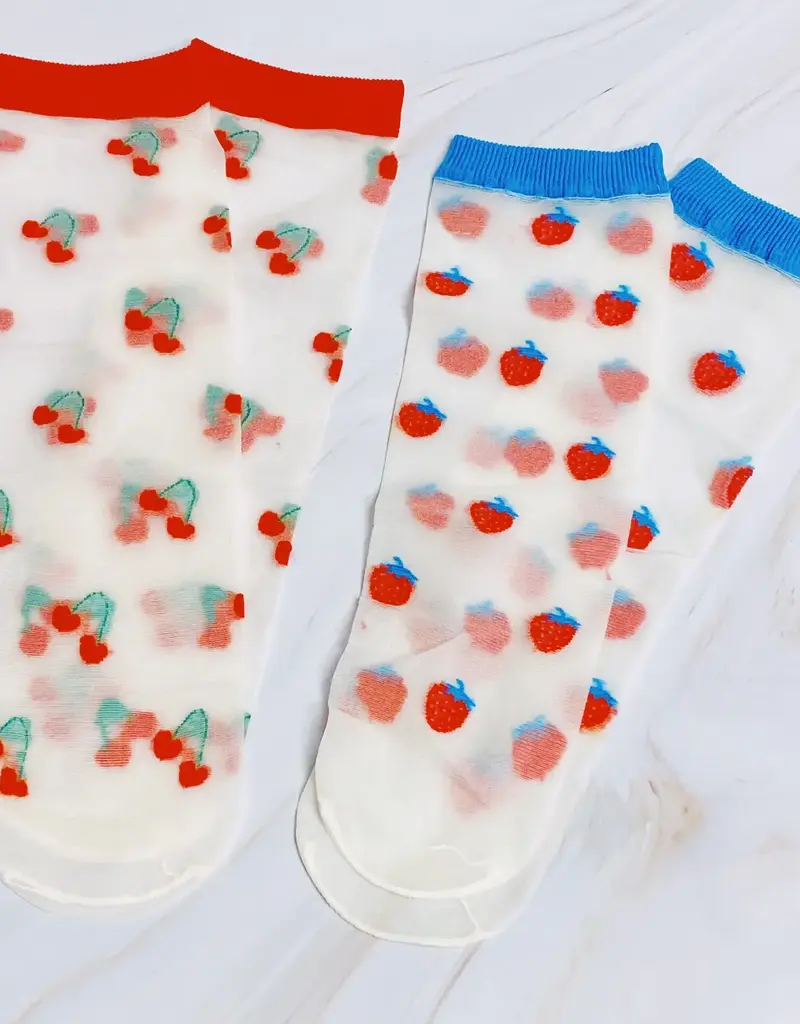 J.HOFFMAN'S Sheer Socks Set of 2- Sweet & Fruity