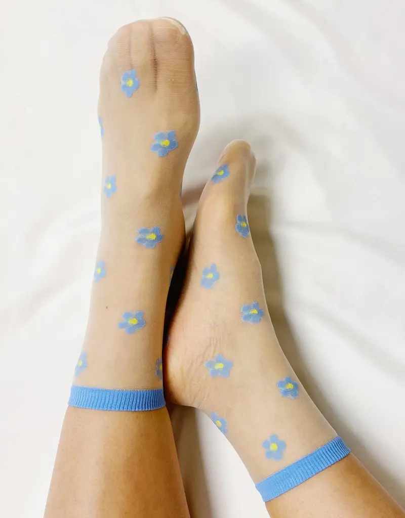 J.HOFFMAN'S Sheer Socks Set of 2- Mini Flower