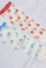 J.HOFFMAN'S Sheer Socks Set of 2- Mini Flower