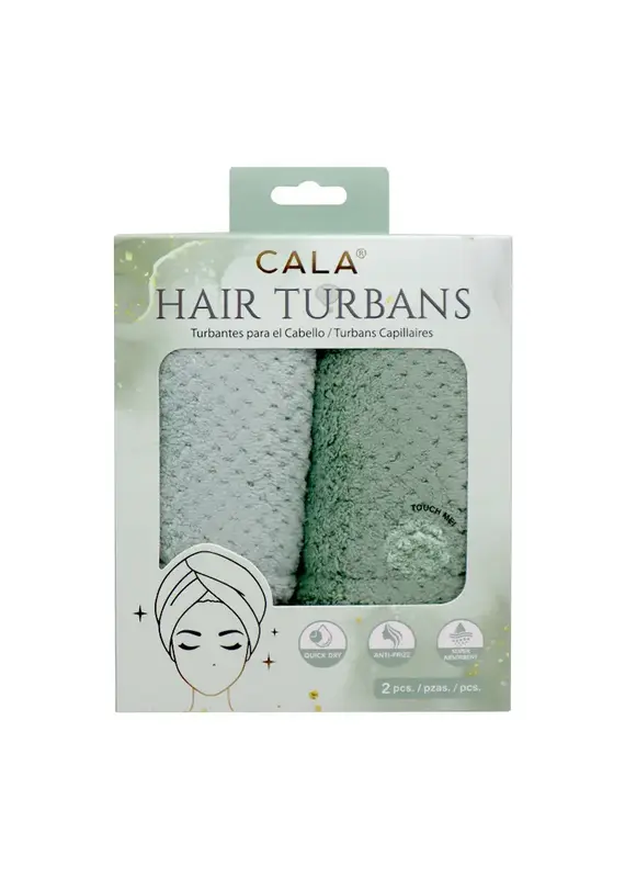 J.HOFFMAN'S Hair Turban Set of 2- Sage