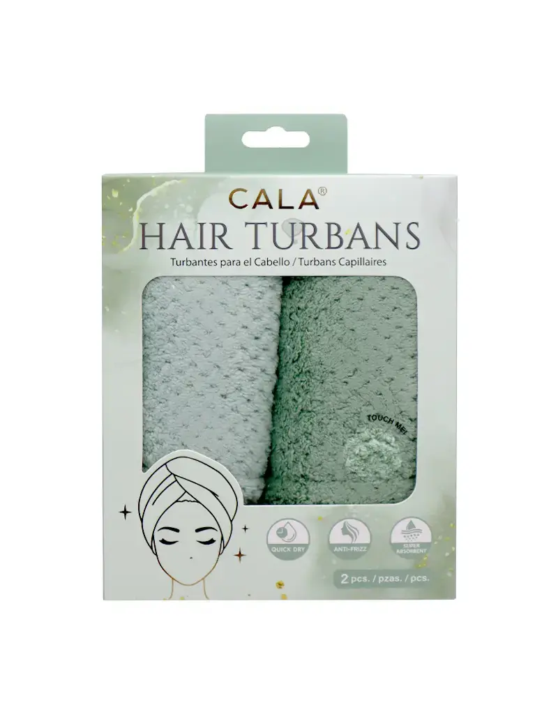 J.HOFFMAN'S Hair Turban Set of 2- Sage