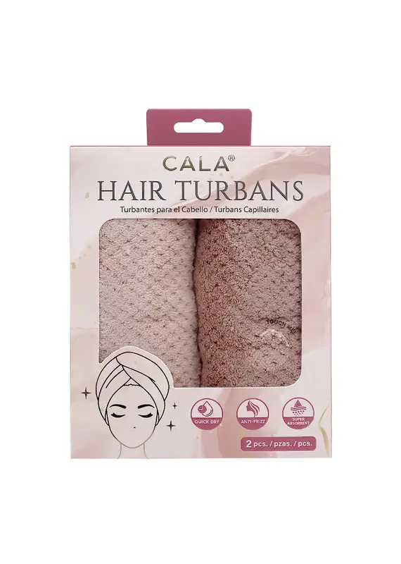 J.HOFFMAN'S Hair Turban Set of 2- Nude