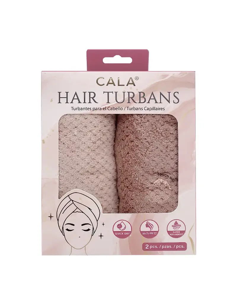 J.HOFFMAN'S Hair Turban Set of 2- Nude