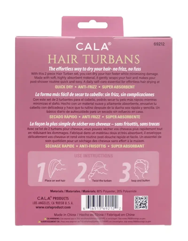 J.HOFFMAN'S Hair Turban Set of 2- Nude