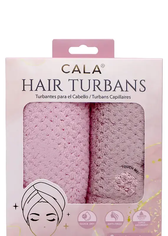 J.HOFFMAN'S Hair Turban Set of 2- Pink