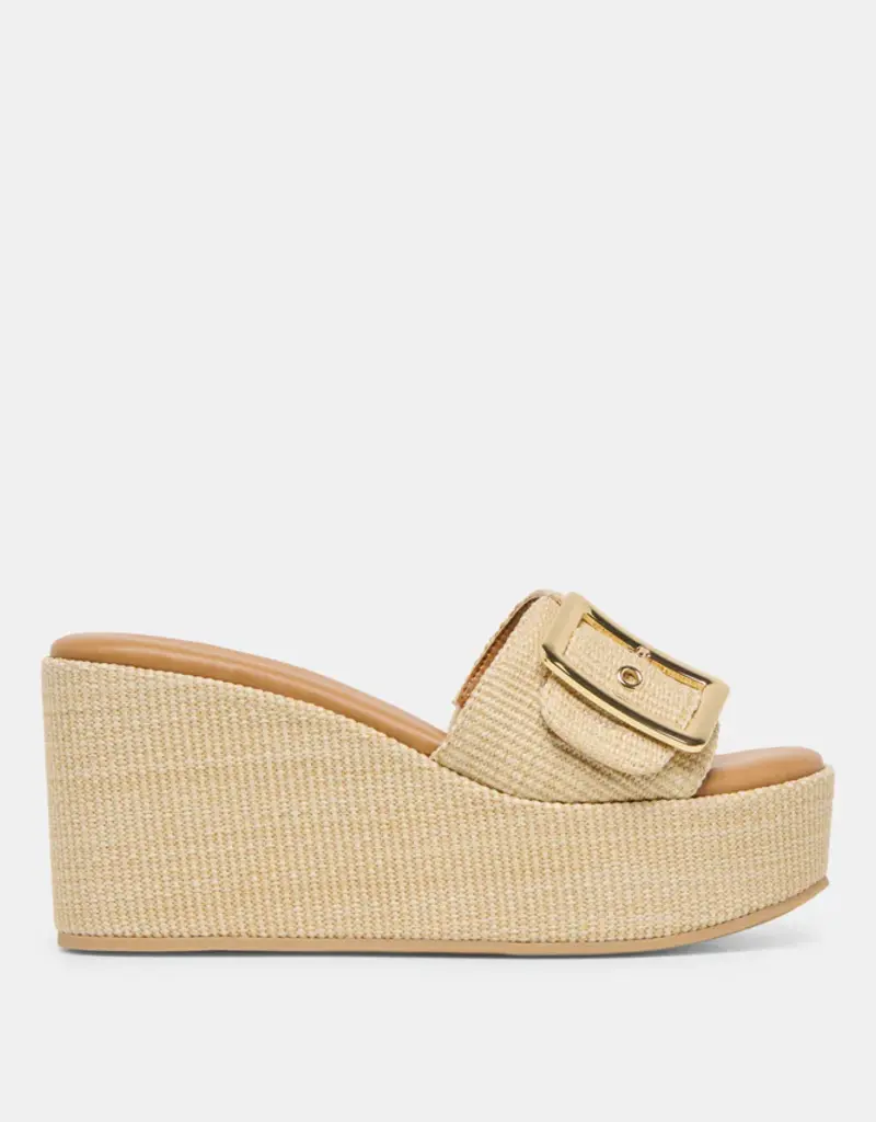 J.HOFFMAN'S Jilian Platform- Natural Raffia