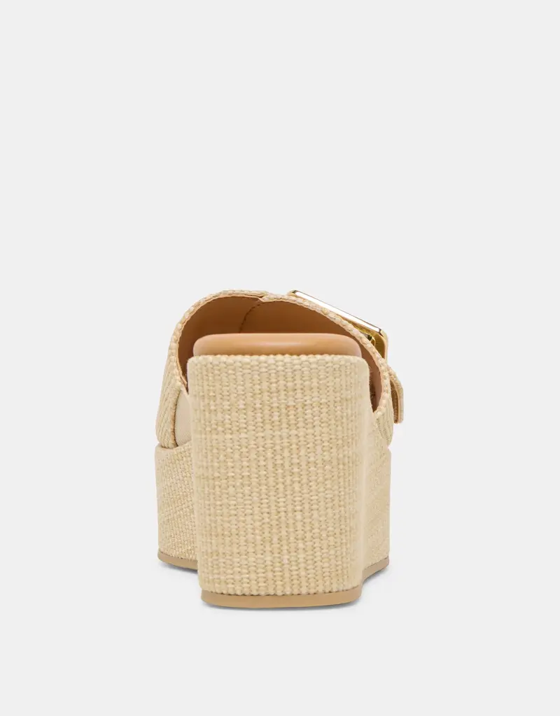 J.HOFFMAN'S Jilian Platform- Natural Raffia