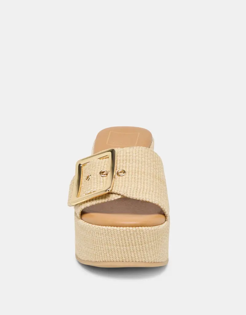 J.HOFFMAN'S Jilian Platform- Natural Raffia