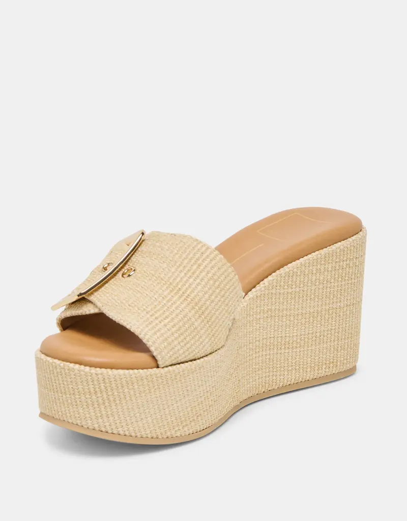 J.HOFFMAN'S Jilian Platform- Natural Raffia