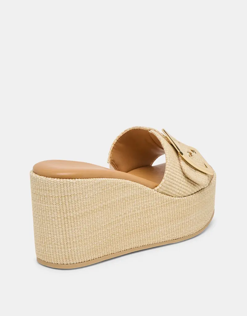 J.HOFFMAN'S Jilian Platform- Natural Raffia