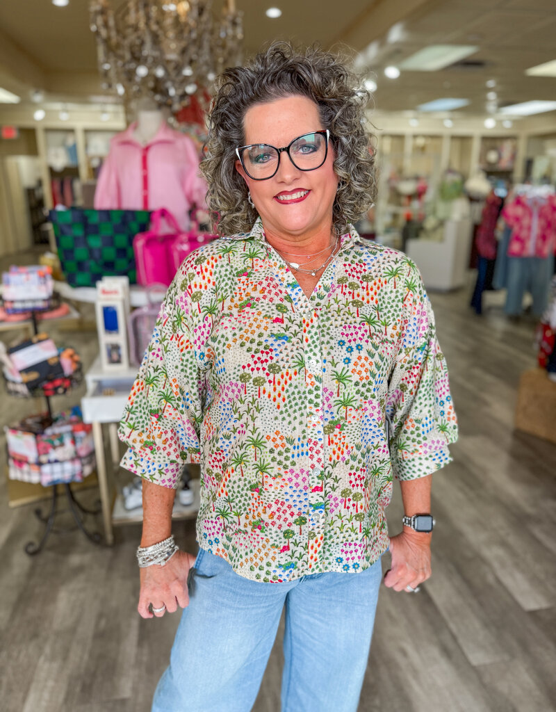 J.HOFFMAN'S Feelings Top- Sage