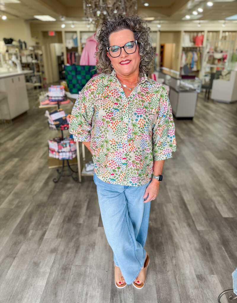 J.HOFFMAN'S Feelings Top- Sage