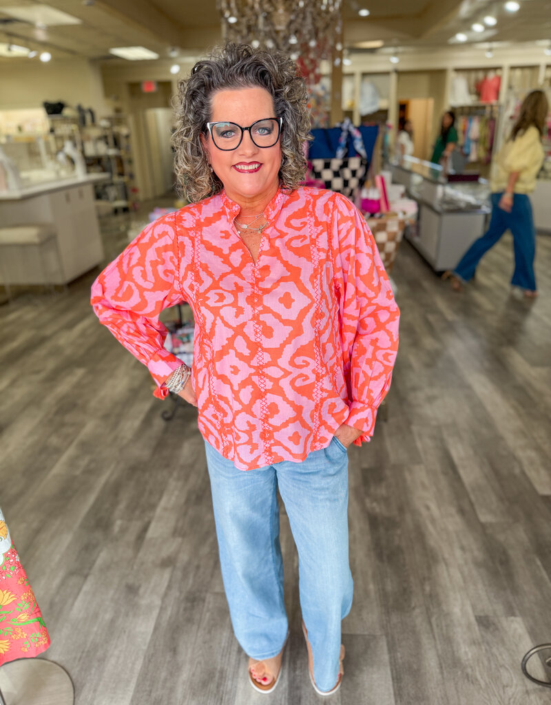 J.HOFFMAN'S Zig Zap Top- Lavender