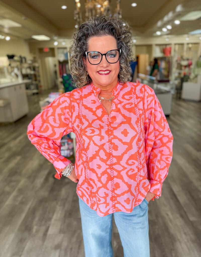 J.HOFFMAN'S Zig Zap Top- Lavender