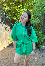 J.HOFFMAN'S Clover Romper- Green