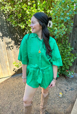 J.HOFFMAN'S Clover Romper- Green