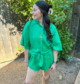 J.HOFFMAN'S Clover Romper- Green