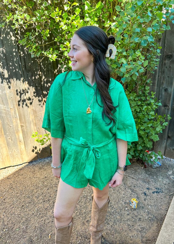 J.HOFFMAN'S Clover Romper- Green