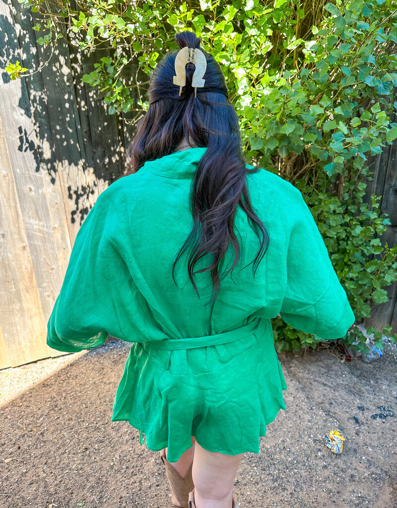 J.HOFFMAN'S Clover Romper- Green