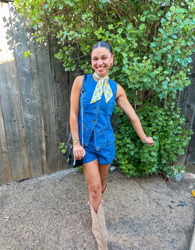 J.HOFFMAN'S Ainsley Top- Denim