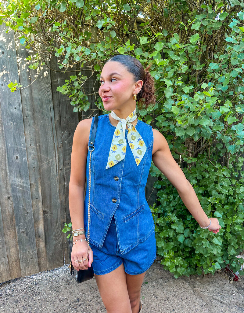 J.HOFFMAN'S Ainsley Top- Denim