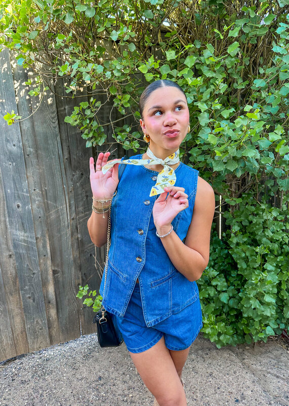 J.HOFFMAN'S Ainsley Top- Denim