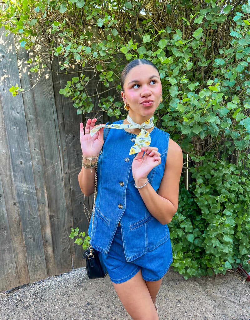 J.HOFFMAN'S Ainsley Top- Denim