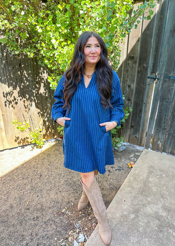 J.HOFFMAN'S Poseidon Dress- Blue Jean