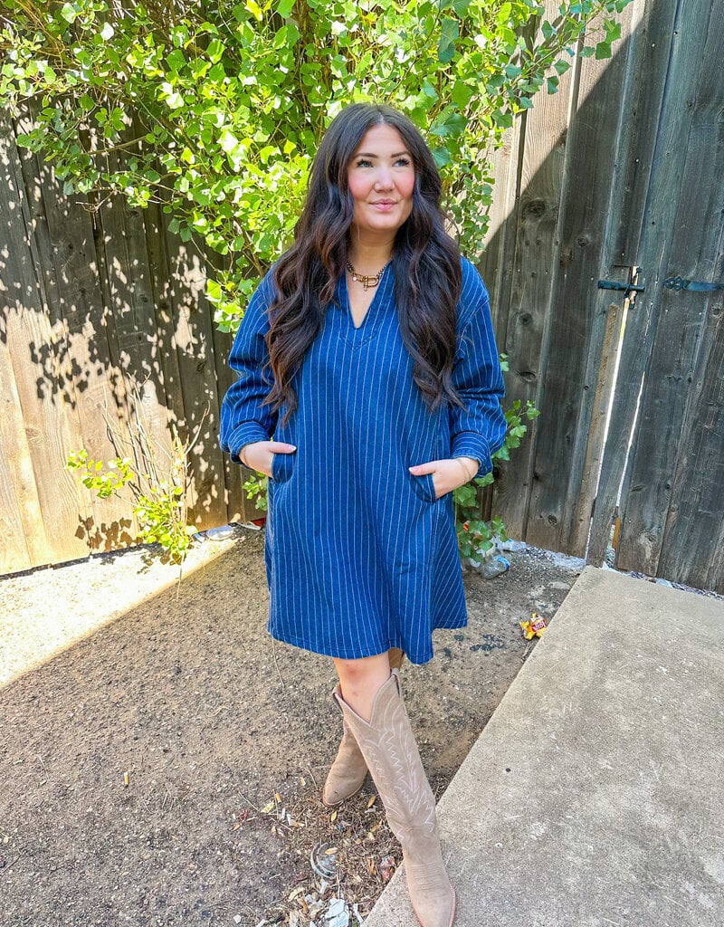 J.HOFFMAN'S Poseidon Dress- Blue Jean
