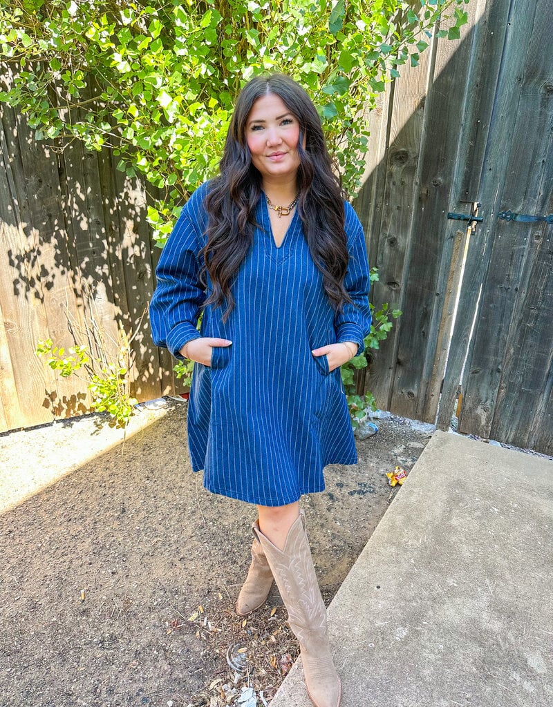 J.HOFFMAN'S Poseidon Dress- Blue Jean