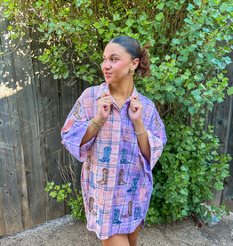 J.HOFFMAN'S Queen of Sparkles Cowboy Boot Buttonup