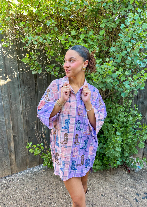 J.HOFFMAN'S Queen of Sparkles Cowboy Boot Buttonup