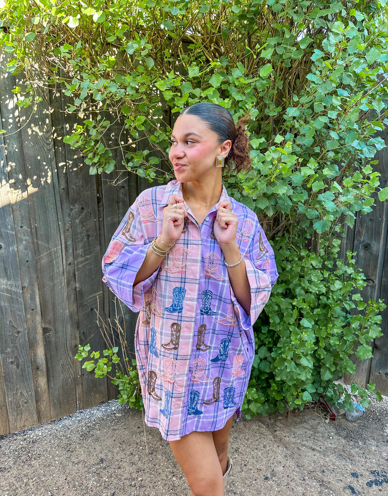 J.HOFFMAN'S Queen of Sparkles Cowboy Boot Buttonup