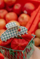 J.HOFFMAN'S Blue Gingham Strawberry Claw Clip