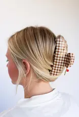 J.HOFFMAN'S Brown Gingham Tomato Claw Clip