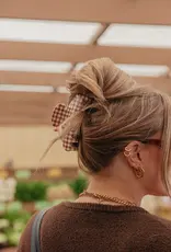 J.HOFFMAN'S Brown Gingham Tomato Claw Clip