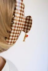 J.HOFFMAN'S Brown Gingham Tomato Claw Clip