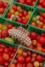 J.HOFFMAN'S Brown Gingham Tomato Oversized Claw Clip
